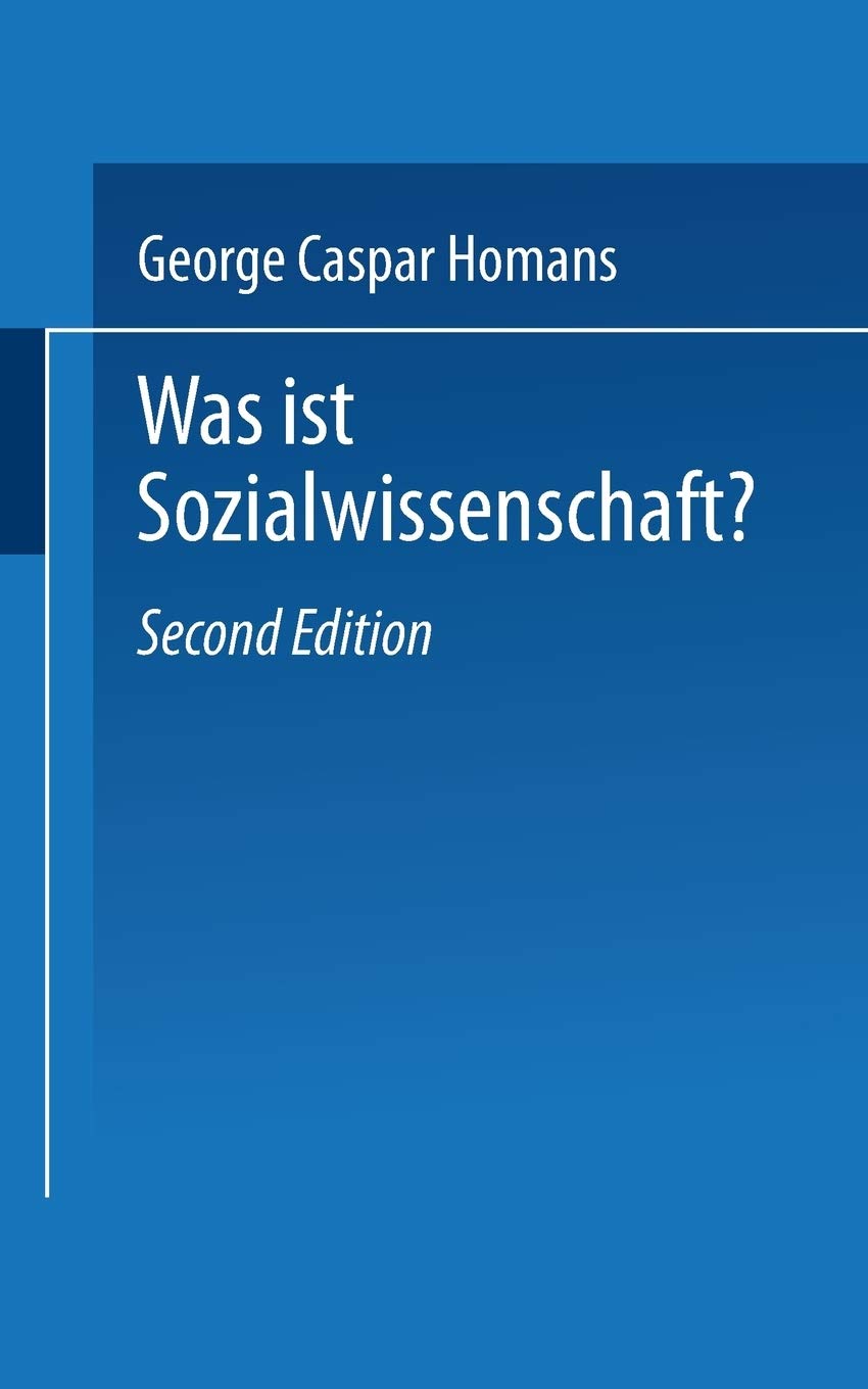 Was ist Sozialwissenschaft? (Praxis der Unternehmensfhrung) (German Edition),Used