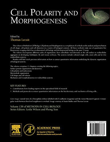 Cell Polarity and Morphogenesis (Volume 139) (Methods in Cell Biology, Volume 139),Used