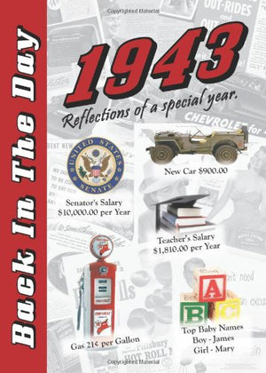 1943 Back In The Day  24page Greeting Card / Booklet with Envelope (5 x 7 Size)  Great for Birthdays, Anniversaries, Reunions,New