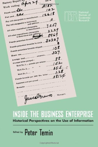 Inside The Business Enterprise: Historical Perspectives On The Use Of Information (National Bureau Of Economic Research Conferen,Used