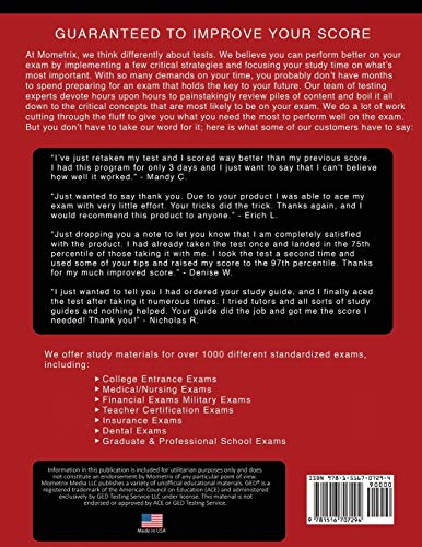 GED Preparation Study Guide Book: Quick Study for the General Education Development Tests,Used