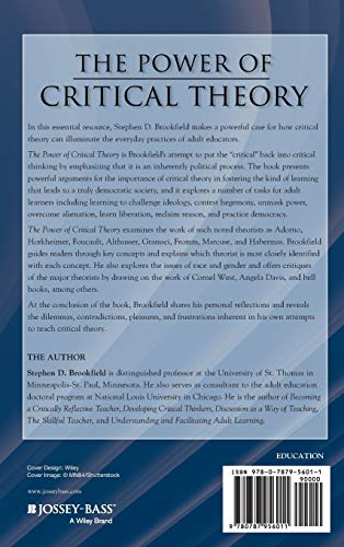 The Power of Critical Theory: Liberating Adult Learning and Teaching,Used