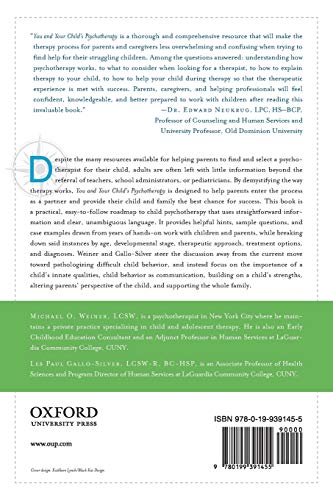 You and Your Child's Psychotherapy: The Essential Guide for Parents and Caregivers,Used
