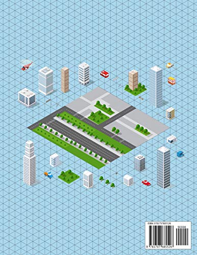 Isometric Graph Notebook  3D Grid Paper: Large Size 8.5x11  110 Pages  Soft Cover Book  For Technical Drawing, Perspective Art,,Used