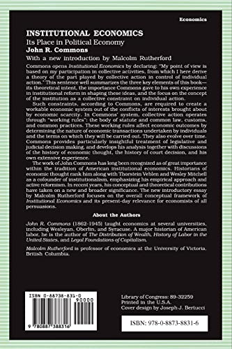 Institutional Economics : Its Place in Political Economy, Volume 2,Used