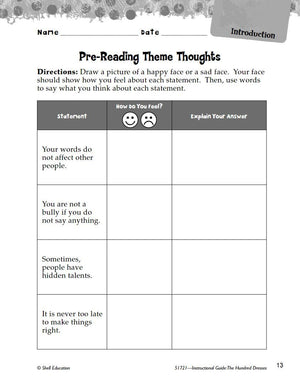 The Hundred Dresses: An Instructional Guide for Literature  Novel Study Guide for Elementary School Literature with Close Readi,Used