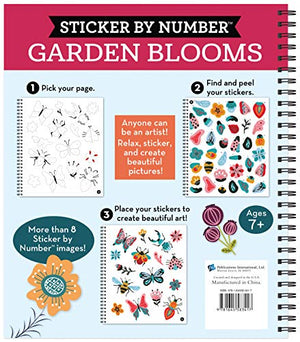 Brain Games  Sticker by Number: Garden Blooms,New