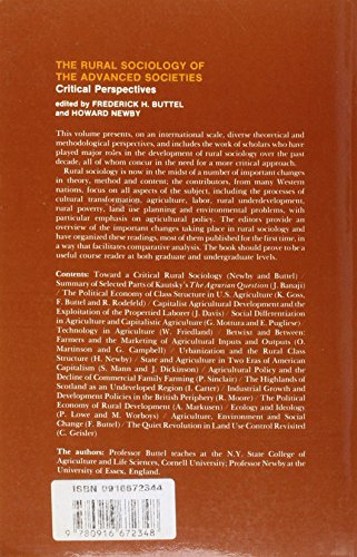 Rural Sociology of the Advanced Societies,Used