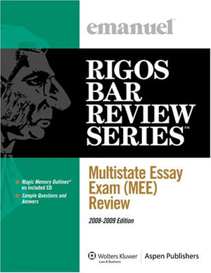 Multistate Essay Exam (MEE) Review, 20082009 Edition (Emanuel's Rigos Bar Review Series),Used