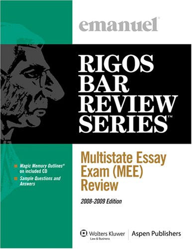 Multistate Essay Exam (MEE) Review, 20082009 Edition (Emanuel's Rigos Bar Review Series),Used