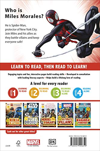 Marvel SpiderMan Miles Morales to the Rescue!: Meet the Amazing Webslinger! (DK Readers Level 1),Used
