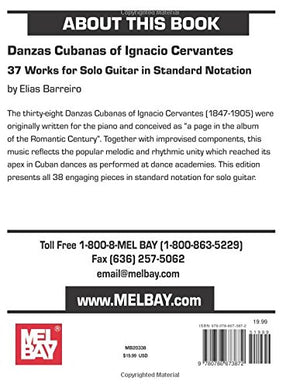 Danzas Cubanas of Ignacio Cervantes: 37 Works for Solo Guitar in Standard Notation,Used