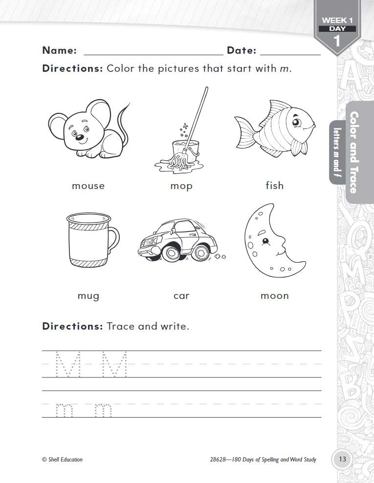 180 Days: Reading, Vocabulary/Language for Kindergarten Practice Workbook for Classroom and Home, Cool and Fun Practice Created ,Used