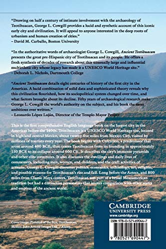 Ancient Teotihuacan: Early Urbanism In Central Mexico (Case Studies In Early Societies),New