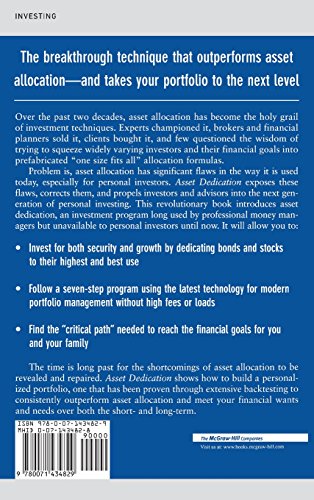 Asset Dedication: How to Grow Wealthy with the Next Generation of Asset Allocation,Used