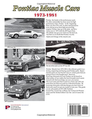 Pontiac Muscle Cars, 19731981Used Parts Interchange Guide-new