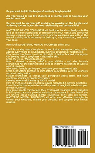 Mastering Mental Toughness: Develop an Unbeatable Mind, Boost Emotional Resilience, Conquer Challenges, and Achieve Your Goals F,Used