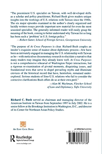 At Cross Purposes (Taiwan in the Modern World (M.E. Sharpe Paperback)),Used