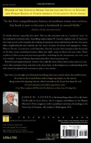 Sundown Towns: A Hidden Dimension Of American Racism-used