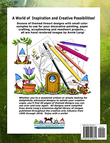 Gnome Grown Gnomes: Line Art Pattern Book,Used