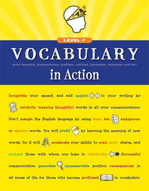 Vocabulary in Action Level F: Word Meaning, Pronunciation, Prefixes, Suffixes, Synonyms, Antonyms, and Fun! (Vocabulary in Actio,Used