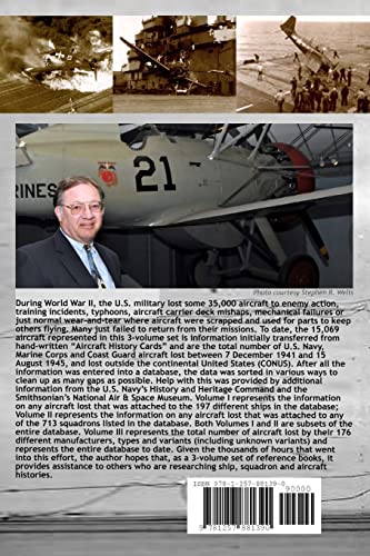 Volume II: U.S. Navy, U.S. Marine Corps and U.S. Coast Guard Aircraft Lost During World War II  Listed by Squadron,Used