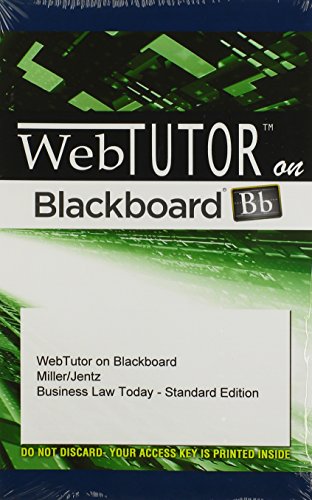 Business Law Today: Text & Summarized Cases: Ecommerce, Legal, Ethical, And Global Environment: Standard Edition (Available Tit
