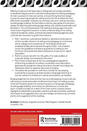 Effective Curriculum for Teaching L2 Writing: Principles and Techniques (ESL & Applied Linguistics Professional Series),Used