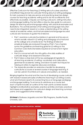 Effective Curriculum for Teaching L2 Writing: Principles and Techniques (ESL & Applied Linguistics Professional Series),Used