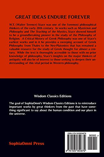 A Critical History of Greek Philosophy,Used