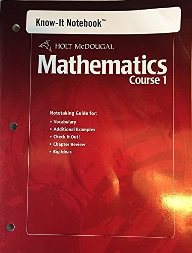Holt McDougal Mathematics, Course 1 (KnowIt Notebook),Used