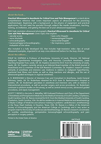 Practical Ultrasound in Anesthesia for Critical Care and Pain Management,Used