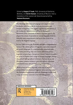 Routledge Dictionary of Language and Linguistics (Routledge Reference),Used