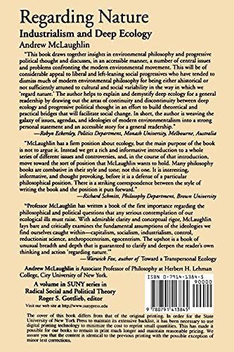 Regarding Nature: Industrialism and Deep Ecology (SUNY Series in Radical Social and Political Theory),Used