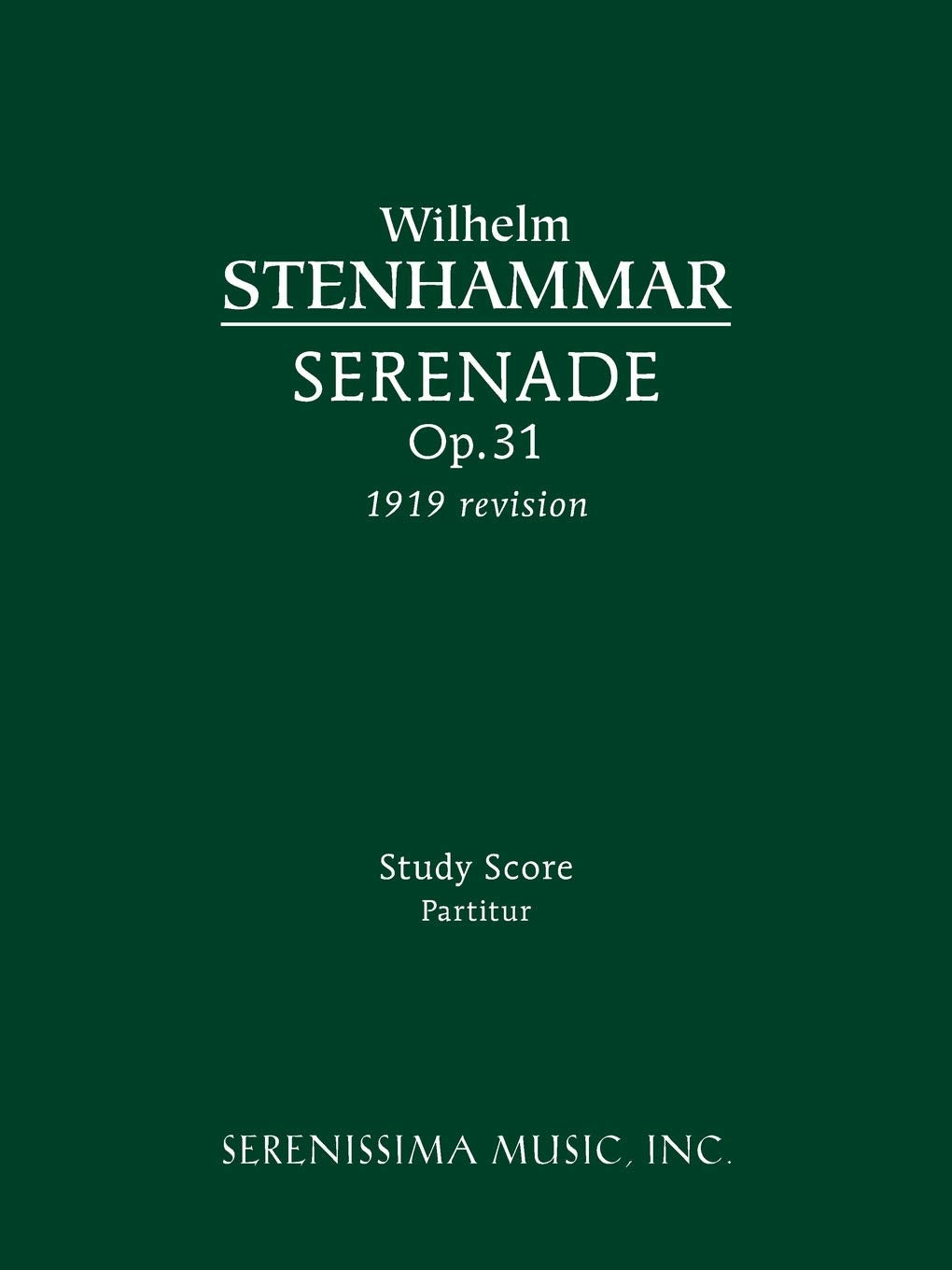 Serenade, Op. 31 (1919 Revision)  Study Score,Used