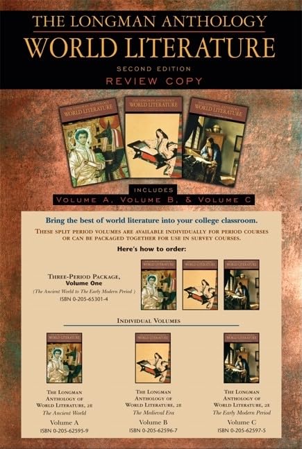 The Longman Anthology of World Literature: The Ancient World, The Medieval Era, and The Early Modern Period,Used