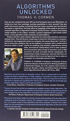 Algorithms Unlocked (Mit Press),New