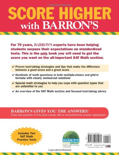 Barron's SAT Math Workbook,Used