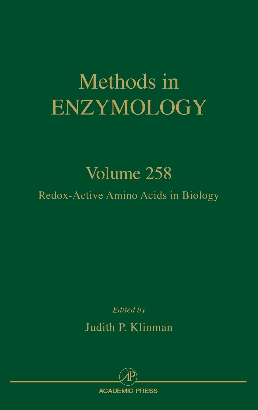 Redoxactive Amino Acids In Biology (Volume 258) (Methods In Enzymology, Volume 258),New