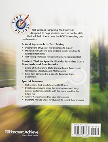 Targeting the FCAT, Grade 7 (Steckvaughn Pass the Pctb),Used