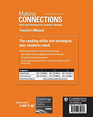 Making Connections Level 2 Teacher's Manual: Skills and Strategies for Academic Reading,Used