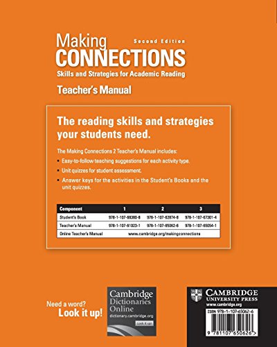 Making Connections Level 2 Teacher's Manual: Skills and Strategies for Academic Reading,Used