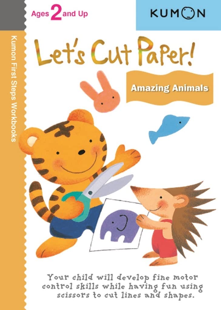 Let's Cut Paper: Amazing Animals (Kumon First Steps Workbooks),Used