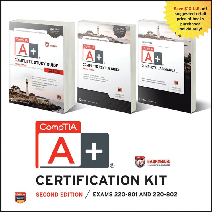 CompTIA A+ Complete Certification Kit Recommended Courseware: Exams 220801 and 220802,Used