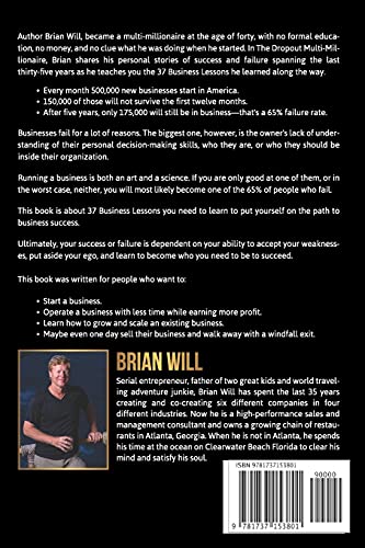 The Dropout MultiMillionaire: 37 Business Lessons on How to Succeed in Business With No Money, No Education and No Clue (The Fo,Used