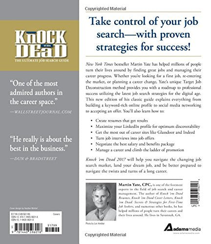 Knock 'em Dead 2017: The Ultimate Job Search Guide,Used