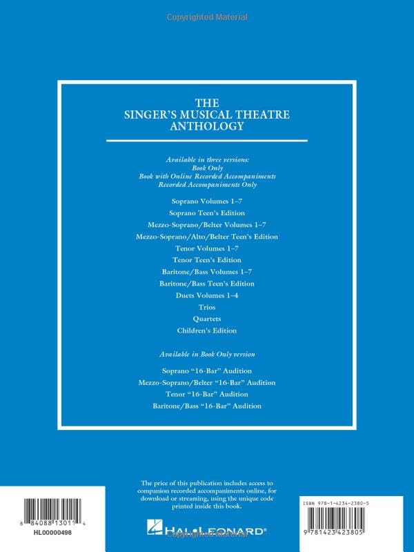 Singer's Musical Theatre Anthology  Volume 4: MezzoSoprano Book/Online Audio,New