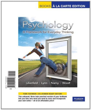 Psychology: A Framework for Everyday Thinking, Books a la Carte Edition,Used