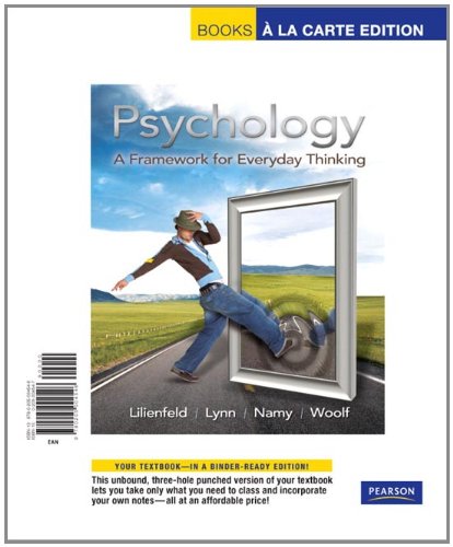 Psychology: A Framework for Everyday Thinking, Books a la Carte Edition,Used