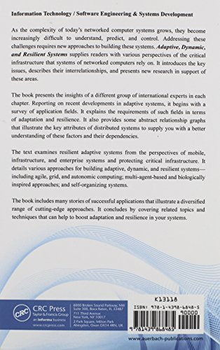 Adaptive, Dynamic, and Resilient Systems (Mobile Services and Systems),Used